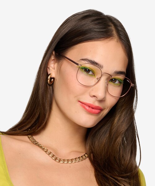 St Michel Rose Gold MetalEyeglass Frames for Women from EyeBuyDirect