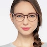 Lattice Red Purple MetalEyeglass Frames for Women from EyeBuyDirect
