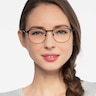 Cella Navy MetalEyeglass Frames for Women from EyeBuyDirect