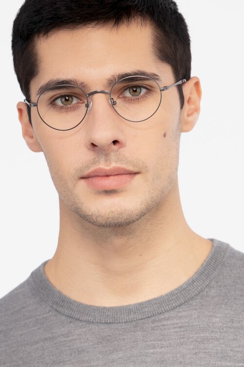 Izabel Gunmetal MetalEyeglass Frames for Men from EyeBuyDirect