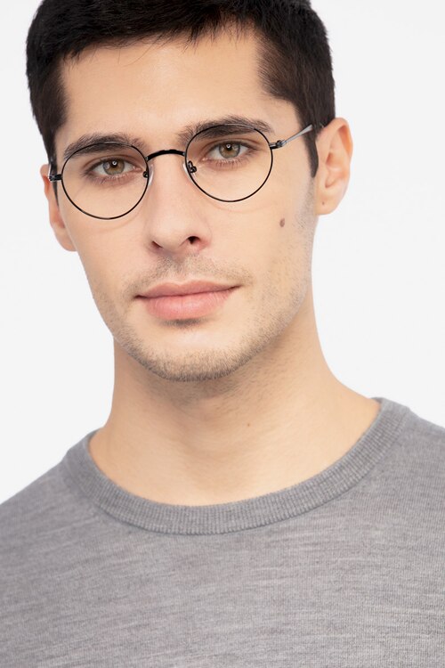 Izabel Black MetalEyeglass Frames for Men from EyeBuyDirect
