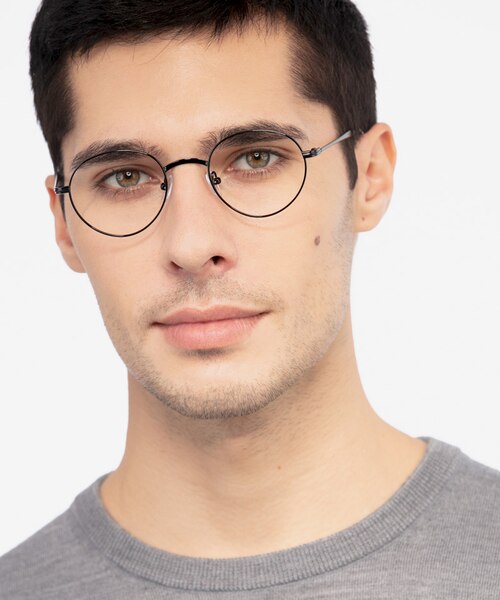 Izabel Black MetalEyeglass Frames for Men from EyeBuyDirect
