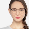 Veronica Black Silver MetalEyeglass Frames for Women from EyeBuyDirect
