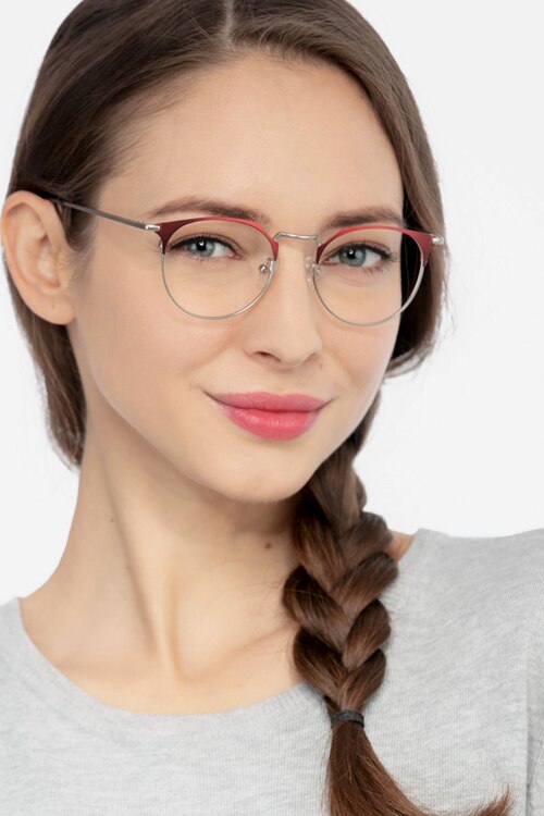 Veronica Red MetalEyeglass Frames for Women from EyeBuyDirect
