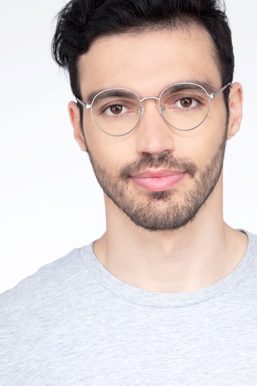 Nomad Silver MetalEyeglass Frames for Men from EyeBuyDirect
