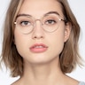 Nomad Rose Gold MetalEyeglass Frames for Women from EyeBuyDirect