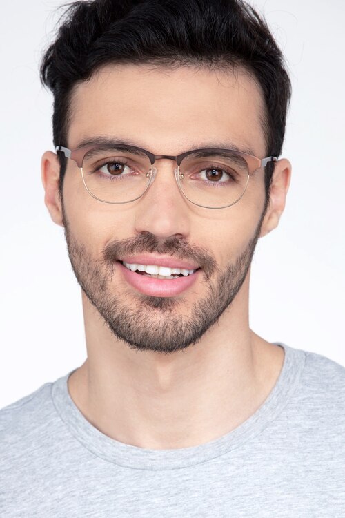 Toledo Brown MetalEyeglass Frames for Men from EyeBuyDirect