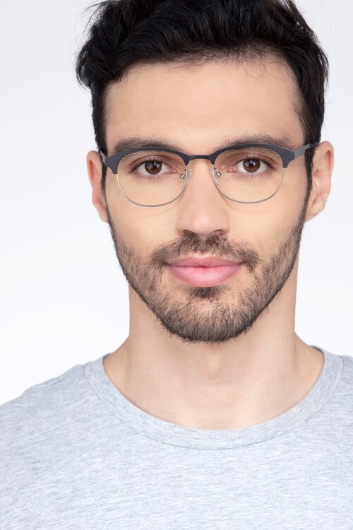 Toledo Black MetalEyeglass Frames for Men from EyeBuyDirect