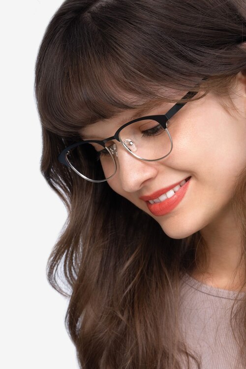 Toledo Black MetalEyeglass Frames for Women from EyeBuyDirect