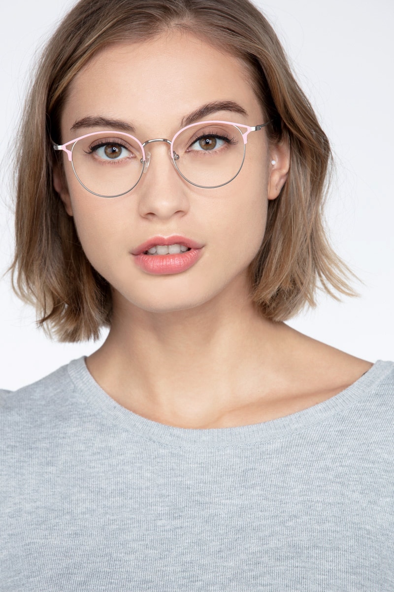 Pink round shop glasses frames