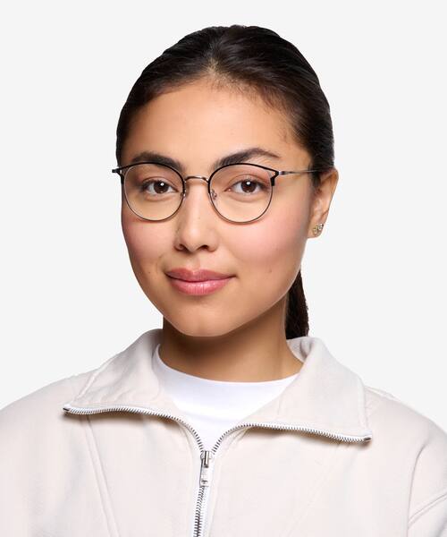 Black & Silver Jive -  Metal Eyeglasses