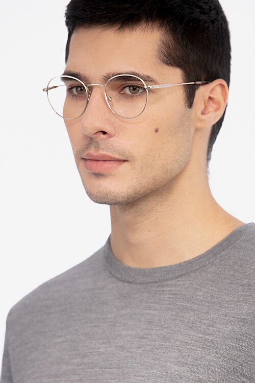 Memento Golden MetalEyeglass Frames for Men from EyeBuyDirect