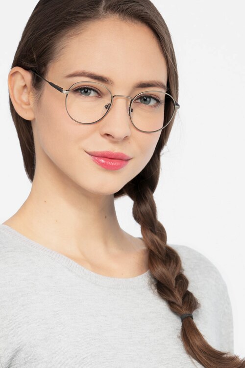 Memento Gunmetal MetalEyeglass Frames for Women from EyeBuyDirect