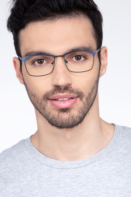 Signal Blue MetalEyeglass Frames for Men from EyeBuyDirect