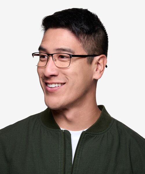 Media Black MetalEyeglass Frames for Men from EyeBuyDirect