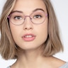 Helix Violet MétalMontures de lunettes de vue pour Femmes d'EyeBuyDirect