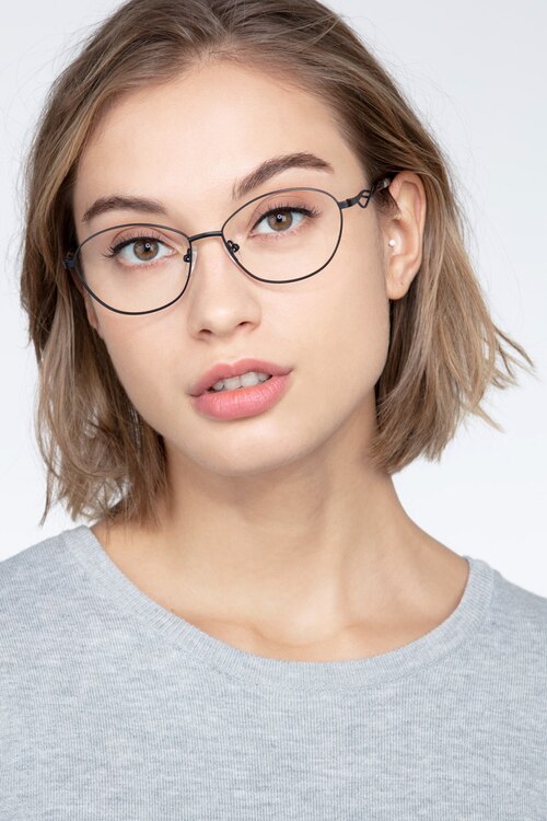 Helix Black MetalEyeglass Frames for Women from EyeBuyDirect