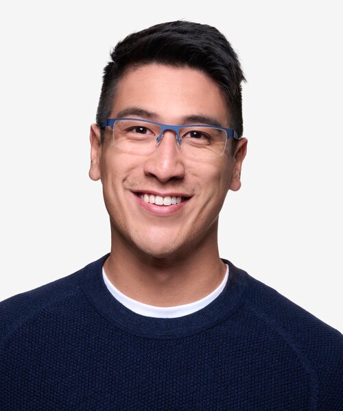 Vine Blue MetalEyeglass Frames for Men from EyeBuyDirect