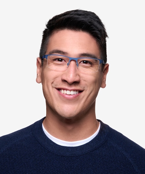 Vine Blue MetalEyeglass Frames for Men from EyeBuyDirect