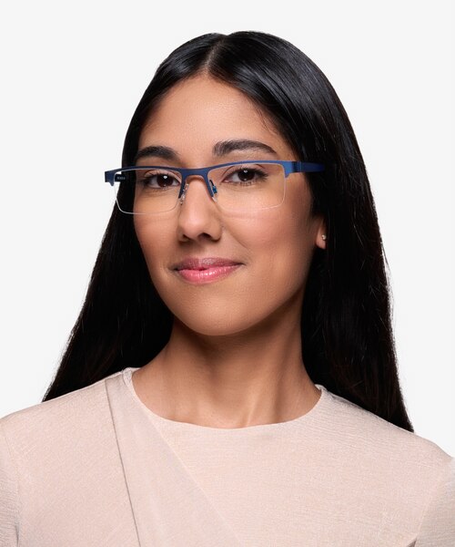 Vine Blue MetalEyeglass Frames for Women from EyeBuyDirect