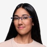 Vine Blue MetalEyeglass Frames for Women from EyeBuyDirect