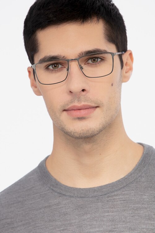 Daytona Gunmetal MétalMontures de lunettes de vue pour Hommes d'EyeBuyDirect