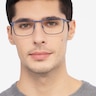 Daytona Bleu MétalMontures de lunettes de vue pour Hommes d'EyeBuyDirect