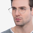 Verse Silver MetalEyeglass Frames for Men from EyeBuyDirect