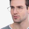 Verse Argenté MétalMontures de lunettes de vue pour Hommes d'EyeBuyDirect