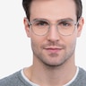 Progress Blue Silver MétalMontures de lunettes de vue pour Hommes d'EyeBuyDirect