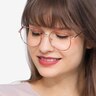 Progress Red Golden MetalEyeglass Frames for Women from EyeBuyDirect