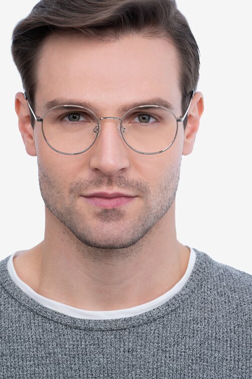 Progress Brown Silver MetalEyeglass Frames for Men from EyeBuyDirect