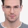 Progress Brown Silver MetalEyeglass Frames for Men from EyeBuyDirect