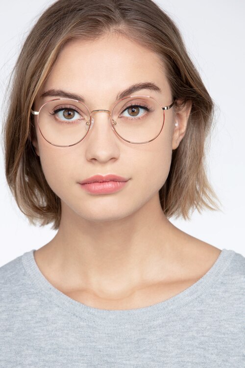 Progress Brown Silver MetalEyeglass Frames for Women from EyeBuyDirect