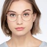 Progress Brown Silver MetalEyeglass Frames for Women from EyeBuyDirect