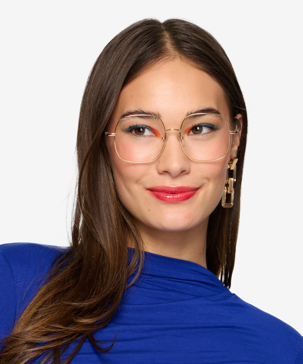 Monture lunette femme dorée hot sale