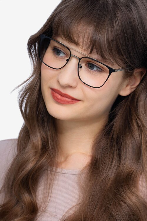 Contact Black MetalEyeglass Frames for Women from EyeBuyDirect