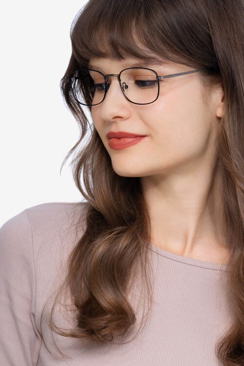 Tampa Black MetalEyeglass Frames for Women from EyeBuyDirect