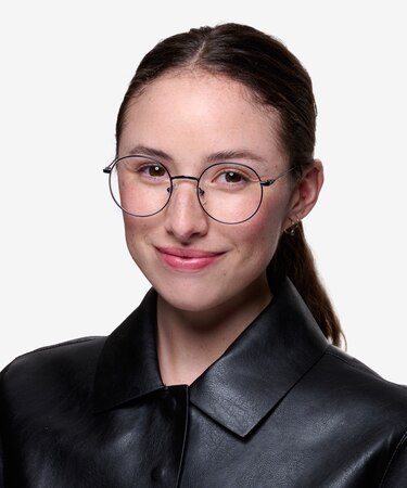 Navy Dapper -  Lightweight Metal Eyeglasses