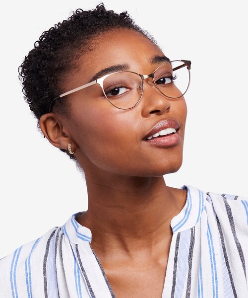 Sisi Or rose MétalMontures de lunettes de vue pour Femmes d'EyeBuyDirect
