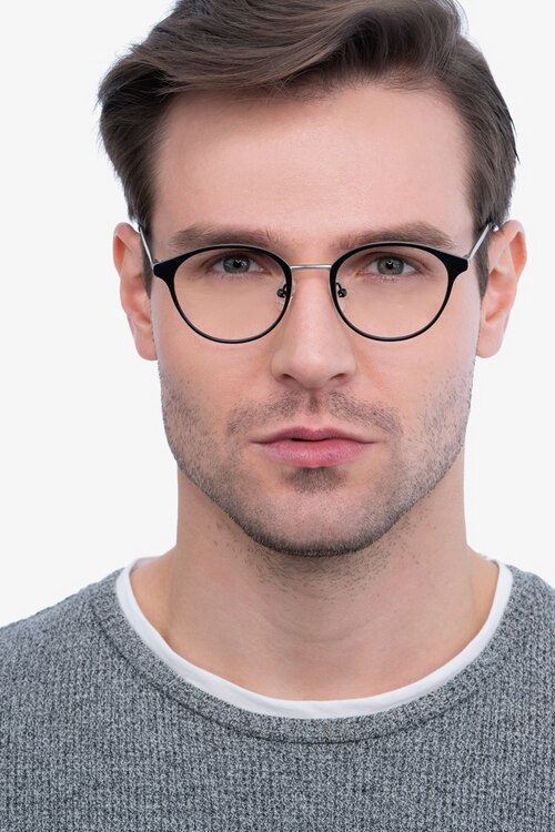 Broadway Black MetalEyeglass Frames for Men from EyeBuyDirect