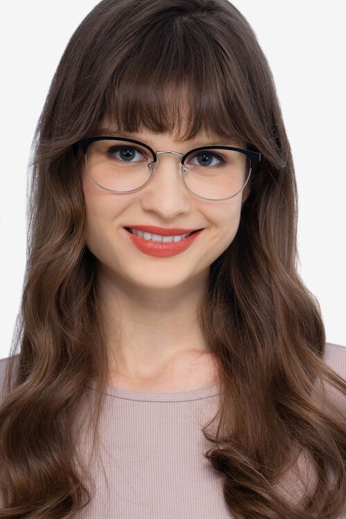 The Works Black MetalEyeglass Frames for Women from EyeBuyDirect
