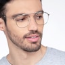 Moxie Silver MetalEyeglass Frames for Men from EyeBuyDirect