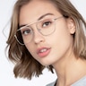 Moxie Silver MetalEyeglass Frames for Women from EyeBuyDirect
