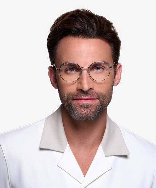 Bistro Argenté MétalMontures de lunettes de vue pour Hommes d'EyeBuyDirect