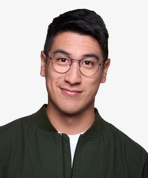 Novel Navy MetalEyeglass Frames for Men from EyeBuyDirect