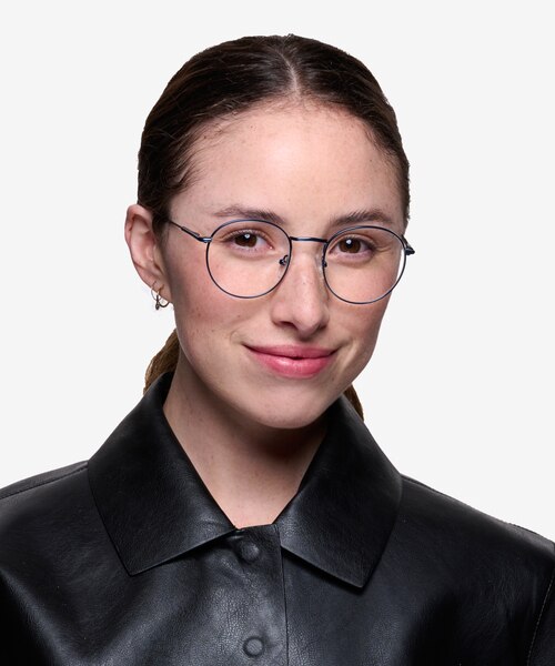 Novel Navy MetalEyeglass Frames for Women from EyeBuyDirect