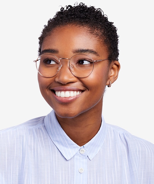 Novel Rose Gold MetalEyeglass Frames for Women from EyeBuyDirect
