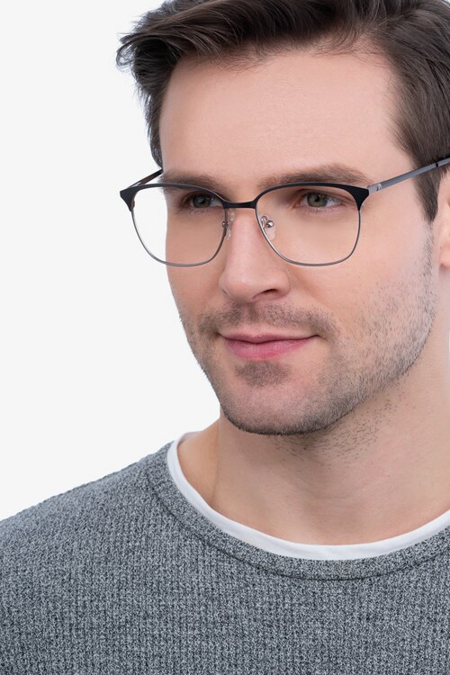 Avenue Gunmetal MetalEyeglass Frames for Men from EyeBuyDirect