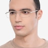Maverick Silver MetalEyeglass Frames for Men from EyeBuyDirect